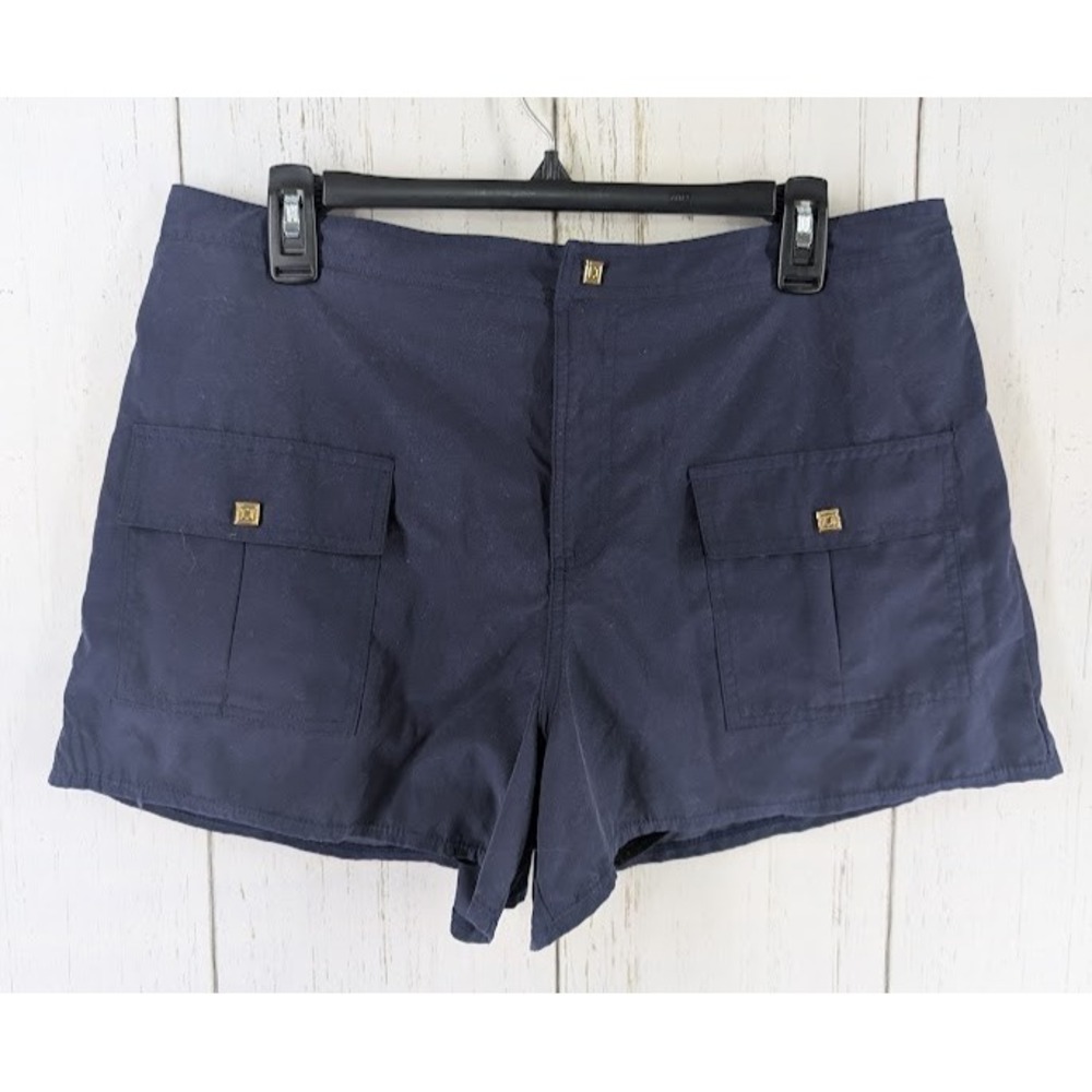 Liz Claiborne Size 14 Dark Blue Front Pockets Casual Summer Outdoor‎ Shorts